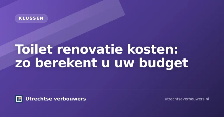 Moderne toiletruimte met nette afwerking en overzicht van toilet renovatie kosten